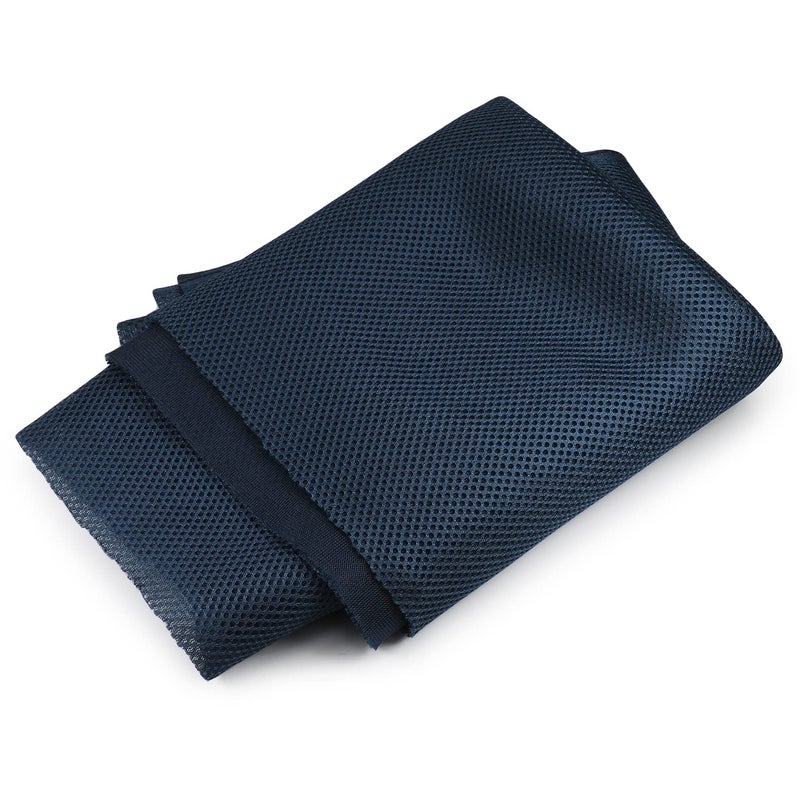 Fielect Speaker Grill Cloth Navy Blue Speaker Fabric Speaker Dust Cloth Stereo Grill Filter Fabric Cloth Replacement for Home Speakers, 0.5x1.6m - Image 1